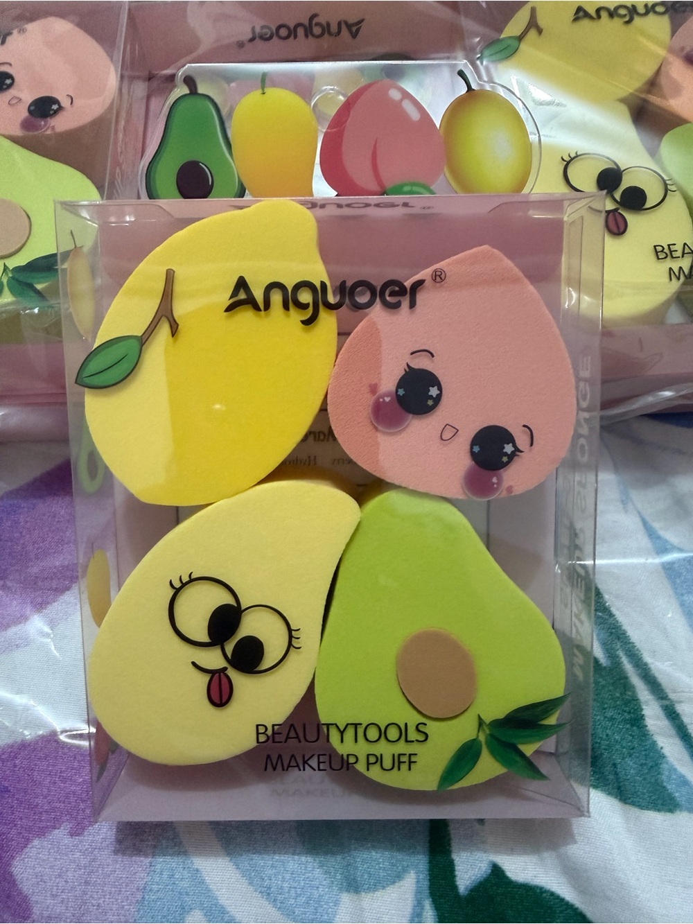 Cute Fruit-Shaped Makeup Sponge Set - 4 Pieces